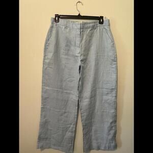 50% OFF- NWT A&F Linen Collection Light Blue Wide-Leg Pants - Size 32